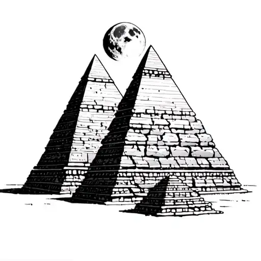 Pyramids With The Moon