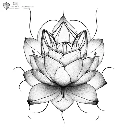 Lotus Flower And Human Heart Roots Are Veins