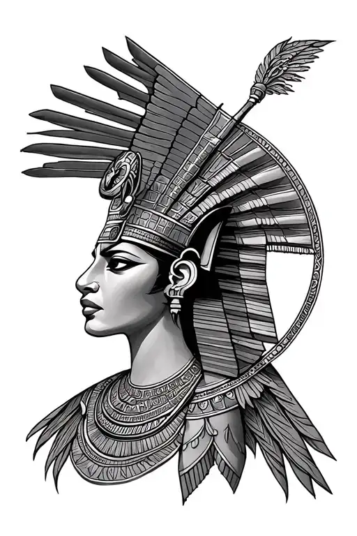 Sekhmet Egyptian Goddess Tattoo Design
