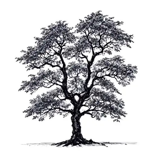 Oranger Tree Sketch Simplify