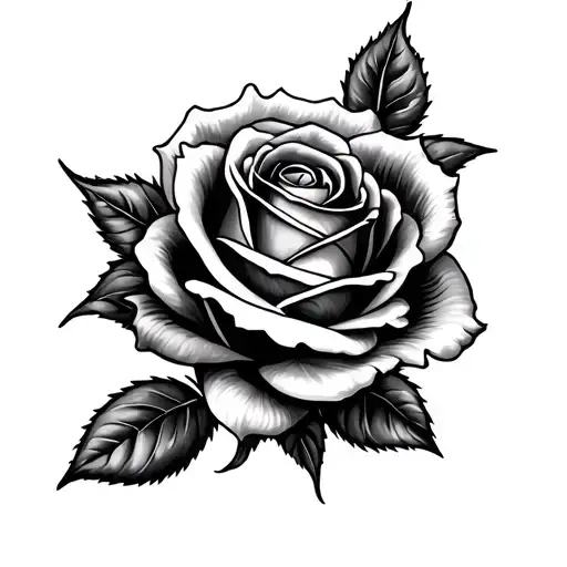 Rose Tattoo Design Combining