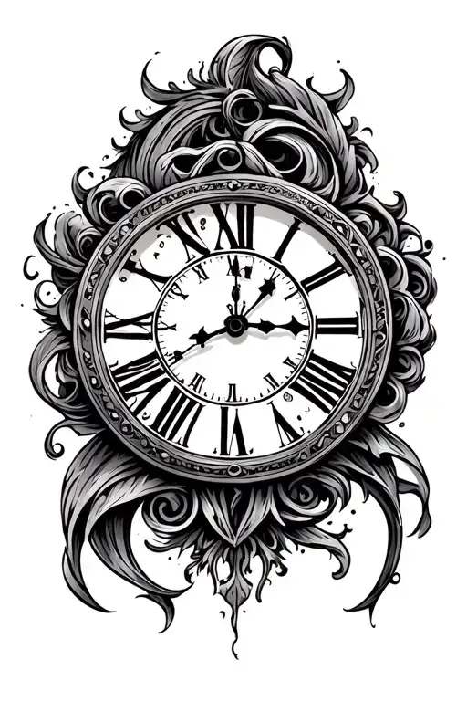 Clock And Roman Numerals