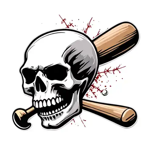 Jackass Skull With Baseball Bat