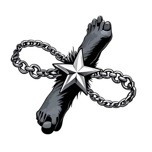 Foot Chain Bracelet With A Star