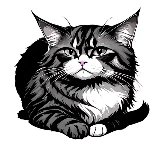 Gothic Double Head Cat Sitting