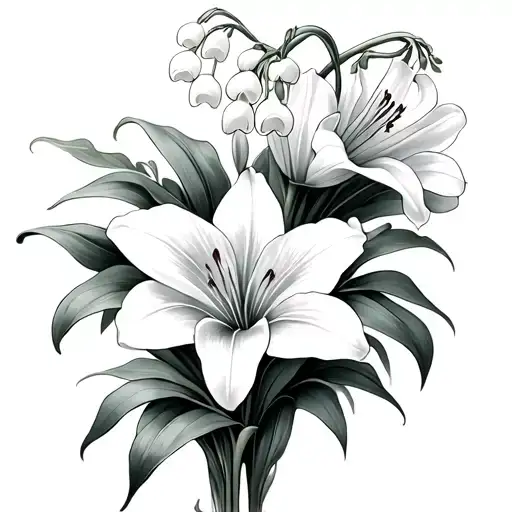 Lily Of The Valley And Gladiolus