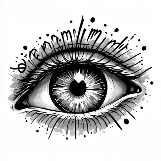 Eye With Lettering Encerrado En Mi Mundo