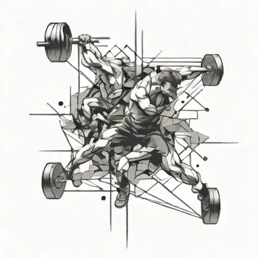 Abstract Representation Of A Gym Session With A Nod To Trentwins