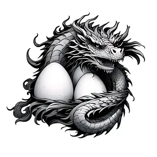 2 Eggs And 1 Dragon Wrapped