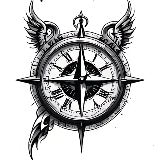 Clock And Compass Simple