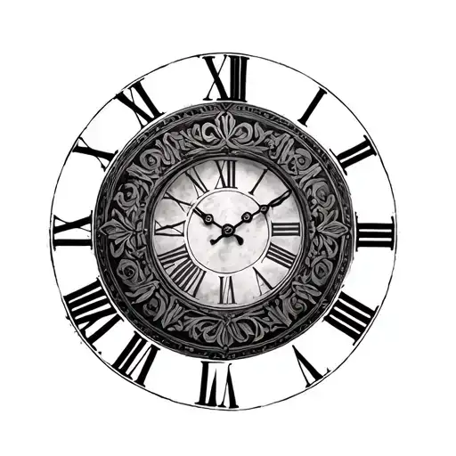 Clock With Roman Numerals