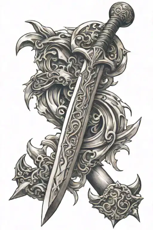 Detailed Mideival Battle Sword