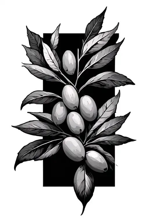 Olive Branch Cross Intertwined Line