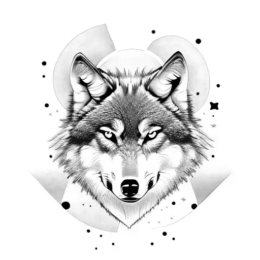 Wolf With Stars For Eyes