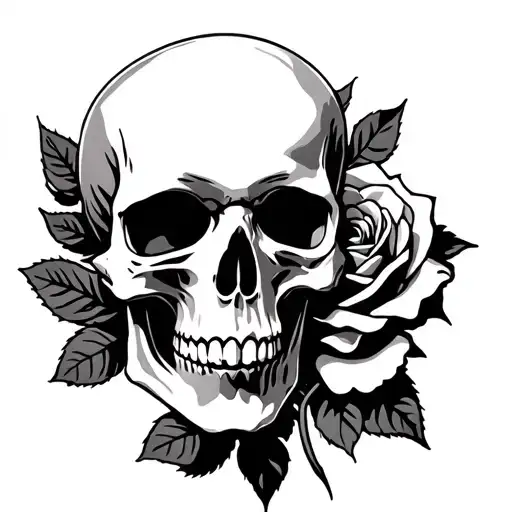 Skull And A Rose