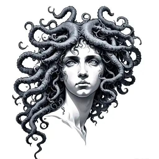 Medusa Holding The Head