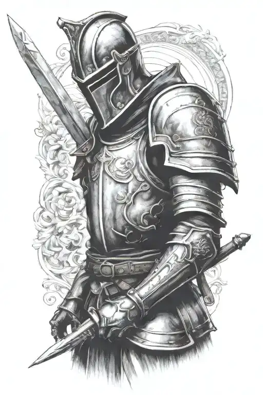 Knight Holding A Sword