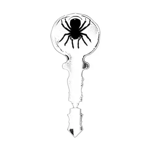 A Key With A Spider Replacing The Key Hole