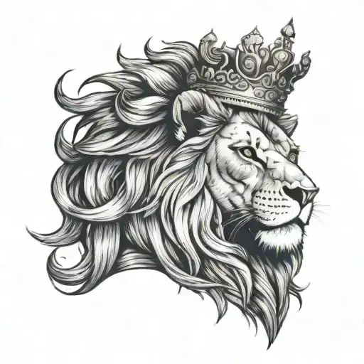 A Lion Head Looks Like World And It Has Crown Top Of His Head