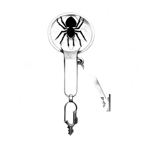 A Key With A Spider Replacing The Key Hole