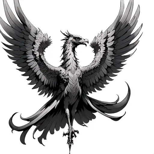 Phoenix With Deployed Wings