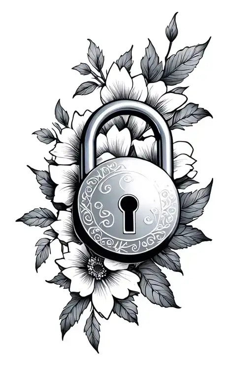 Floral Padlock Locked