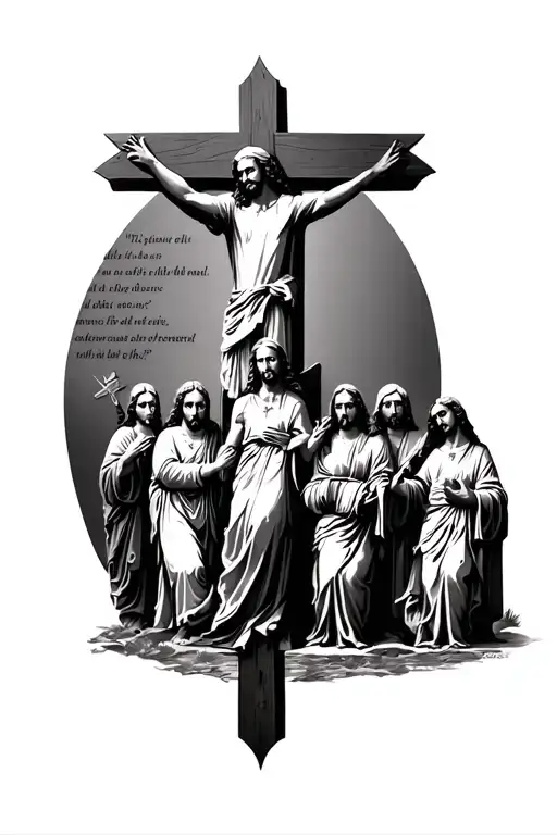 Bible Scripture And Saints Surrounding