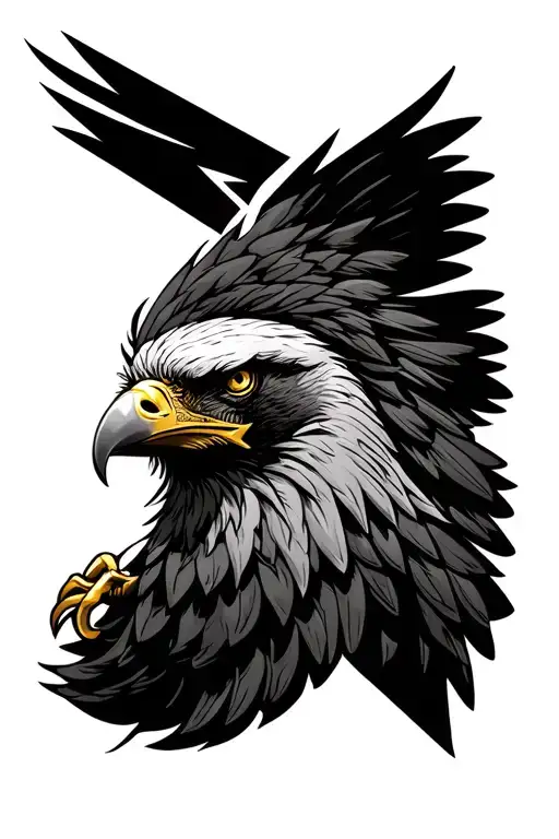 Greek Golden Eagle Lighting Bolt Zeus