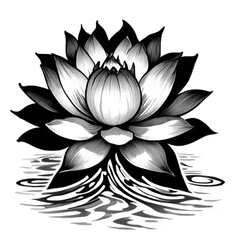 Raie With Lotus Flower