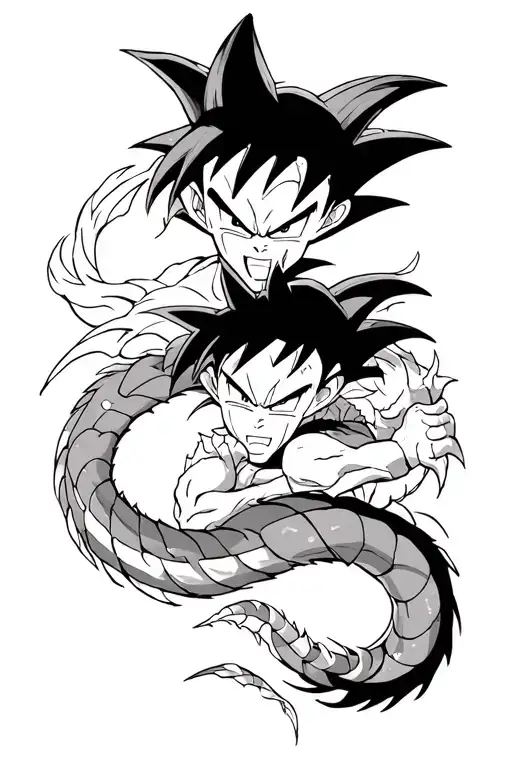 Goku And Shenron Dragon Ball Z
