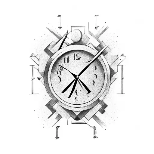 Vine Clock Time Eye Arm Shoulder Back