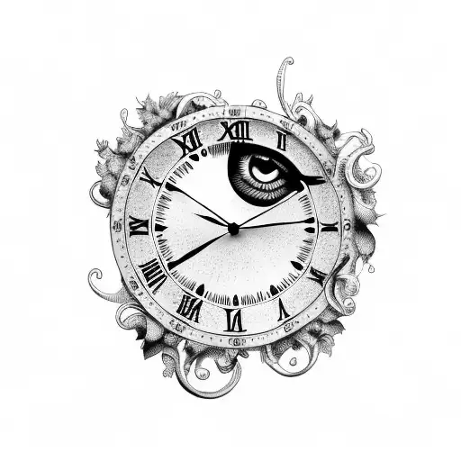 Vine Clock Time Eye Arm Shoulder Back
