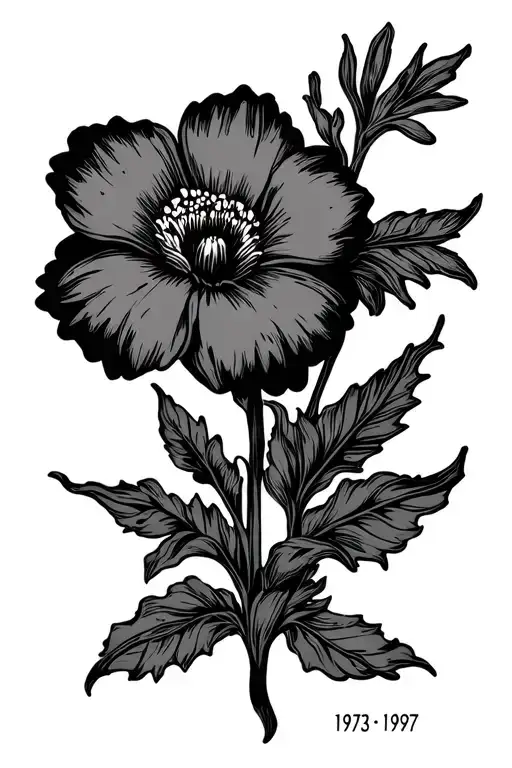 Lys Flower And Date 1973 1997