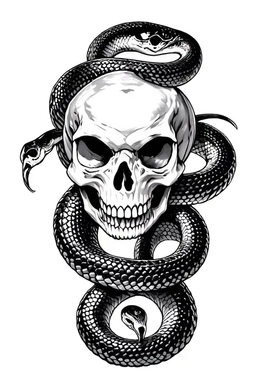 Snake With A Skull