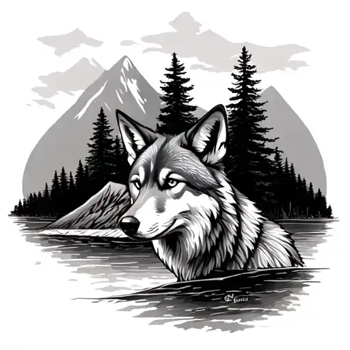 Wolf Renard Cerf Foret Plage Mountain