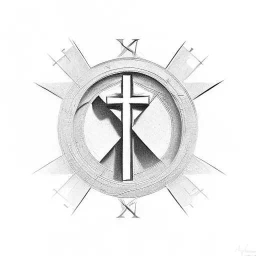 Christian Cross With 9 05 84