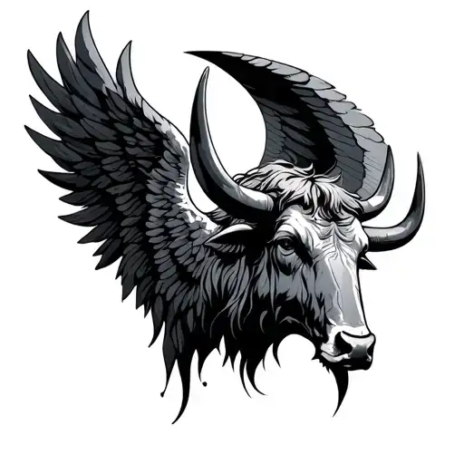 Taureau Head With An Arc Angel Killing