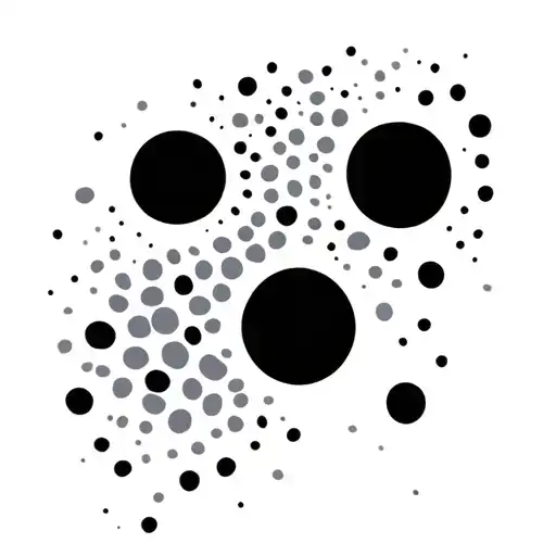 Black Dots Tattoo With 5