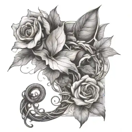 Flower Growing Vine Wrapped