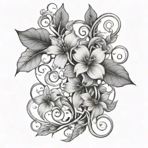 Flower Growing Vine Wrapped