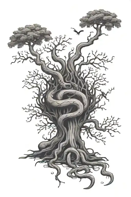 A Poison Tree Made Out Of A Snake