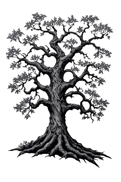 Medieval Style Oak Tree