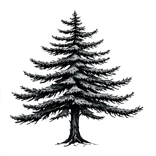 Small Medieval Style Spruce Tree
