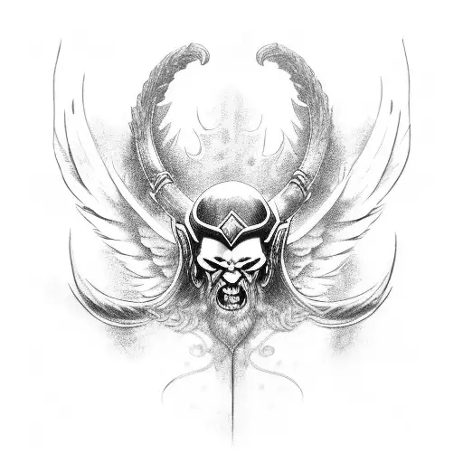 Viking Wings Devil Angel