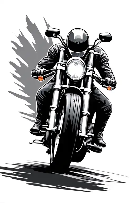 Dark Motorcycle Speeding