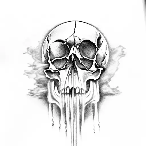 Inverted Skull With Smoke