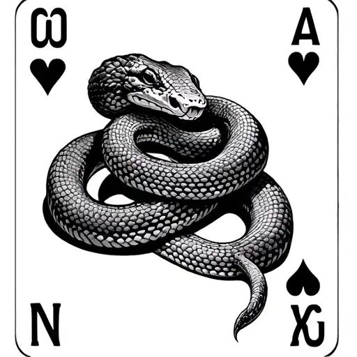 Snake Wrapped Around Cards