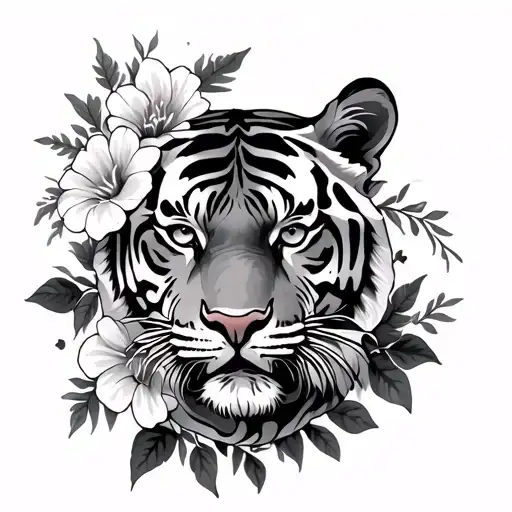 Flowers Tiger Wrapped