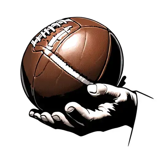 Football On The Whole Hand