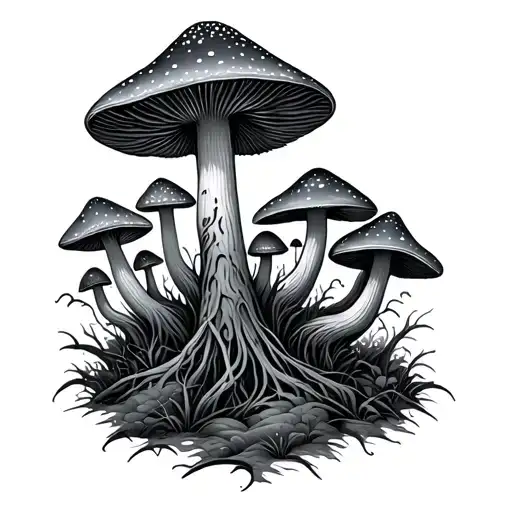 Psychedelic Mushroom Forest